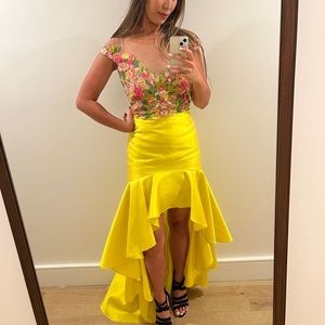 Beautiful marchesa mikado high low dress.